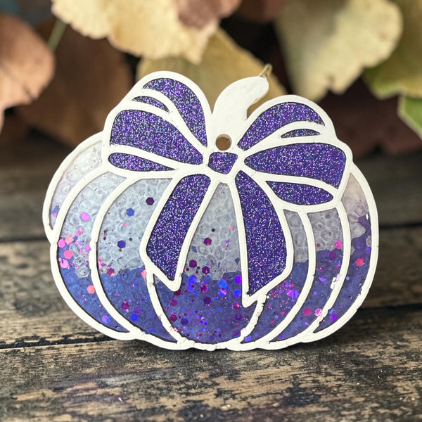 Purple Sparkle Pumpkin Freshie