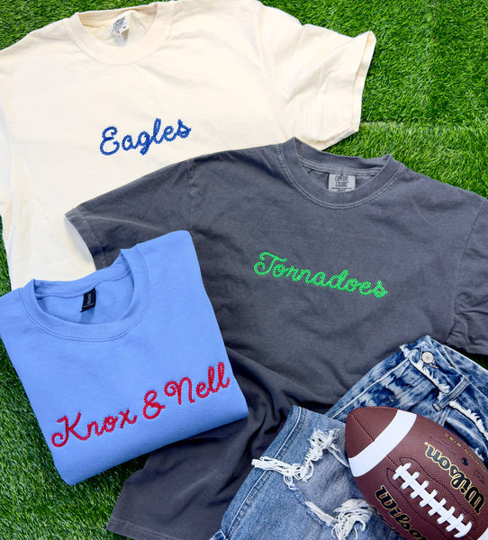 Custom Chain-stitched Sweatshirts