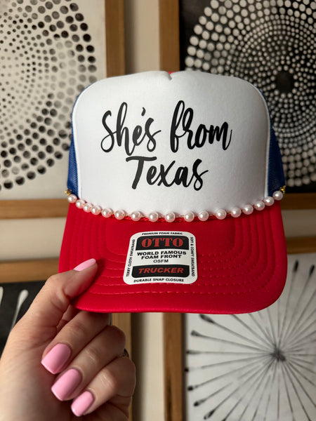 She's From Texas Trucker *7 Color Options