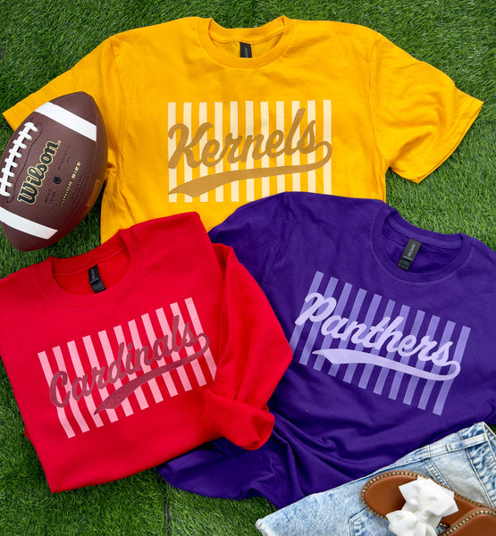Tone on Tone Stripe Spirit Custom Tee