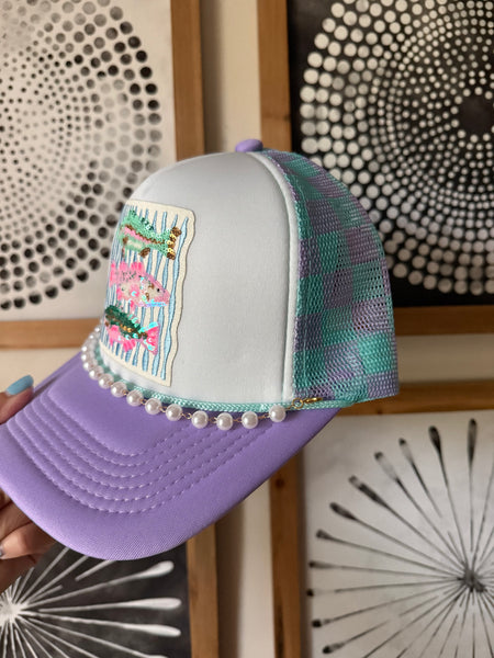 Glitter Fish Trio Trucker
