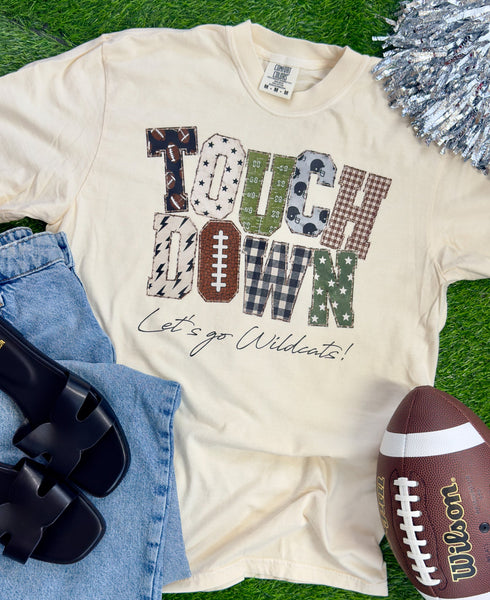 Touchdown Pattern Football Custom Sweatshirt or Tee
