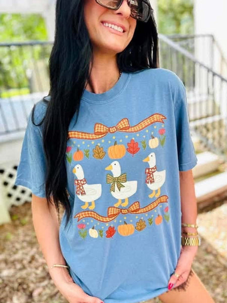 Cozy FALL22 Goose Trio Graphic Tee