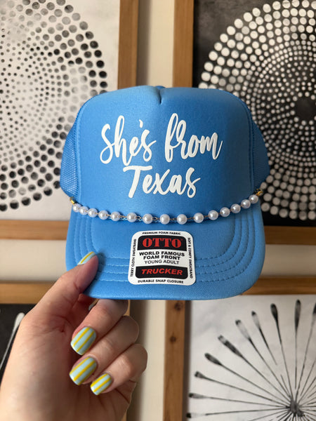 She's From Texas Trucker *7 Color Options