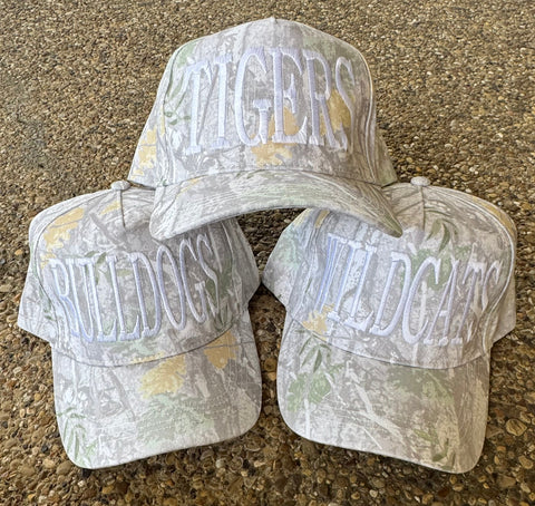 Custom White Camo Hat