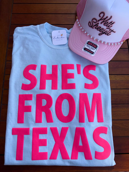 She's from Texas Puff Tee