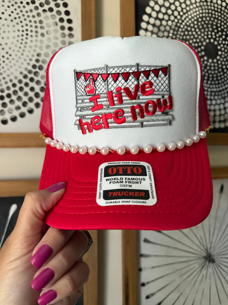 I Live Here Now Bleacher Trucker *6 Colors