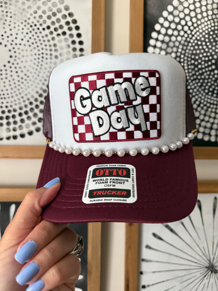 Game Day Checkered Trucker *7 Colors