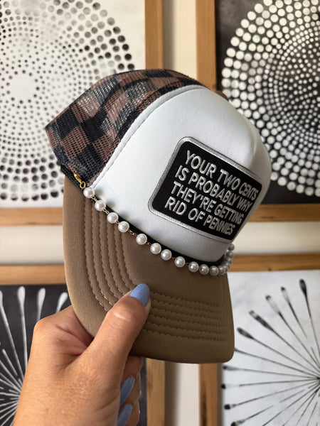 Your Two Cents Checkered Trucker