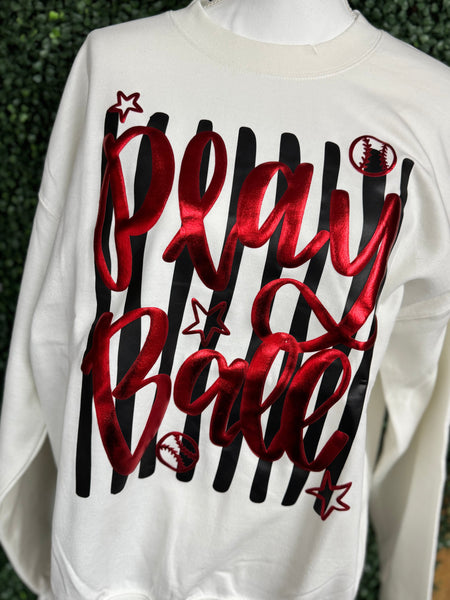 Play Ball DTF And Puff Vinyl Sweatshirt