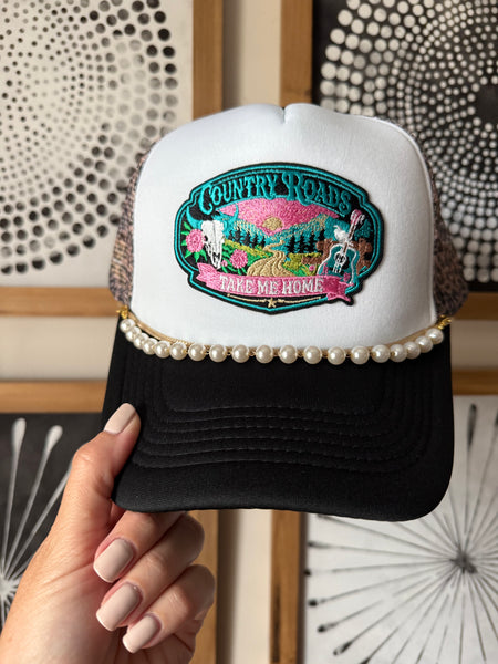 Country Roads Leopard Trucker
