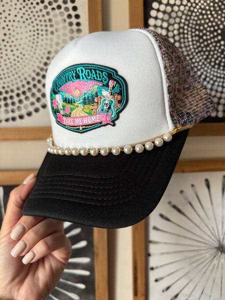Country Roads Leopard Trucker