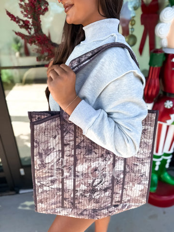 Dark Camo Quilted Tote Bag *PREORDER*