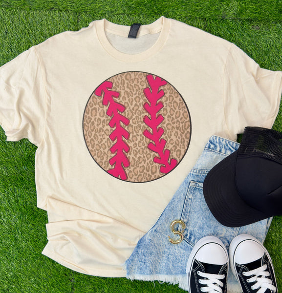 Leopard Softball or Baseball Tee