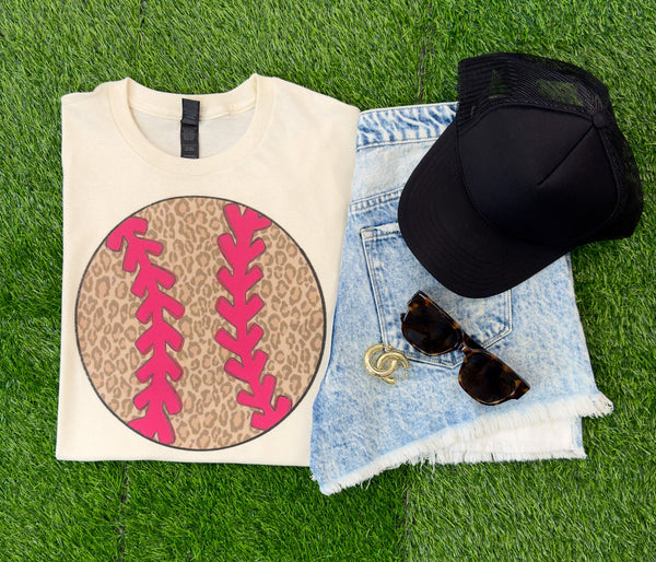 Leopard Softball or Baseball Tee
