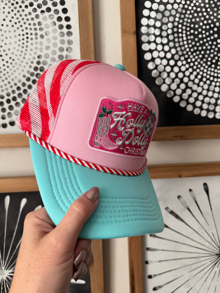 Holly Dolly Christmas Trucker