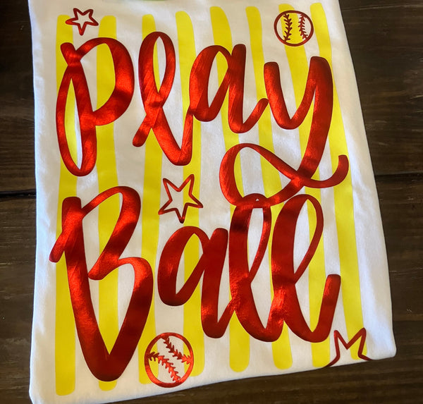 Play Ball DTF And Puff Vinyl Sweatshirt