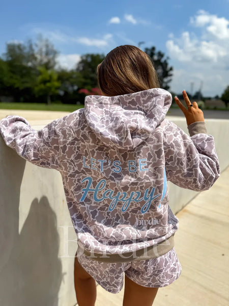 Let's Be Happy Duck Camo Hoodie
