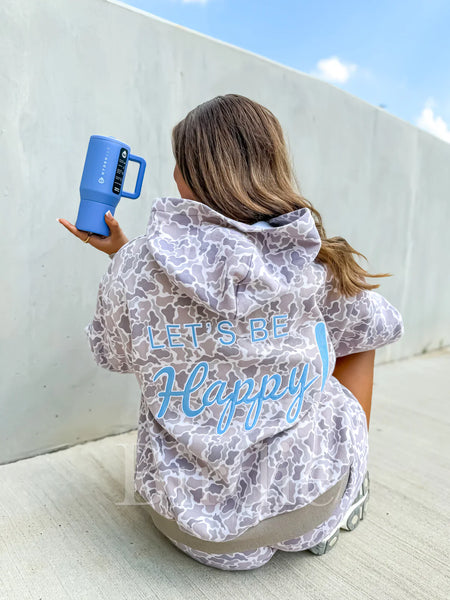 Let's Be Happy Duck Camo Hoodie