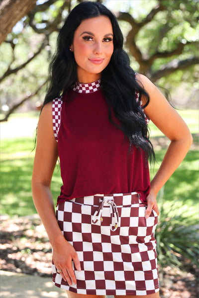 Tradition Checkered Skort *preorder