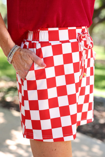 Red Checkered Skort *preorder