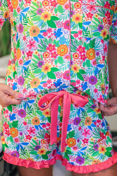 Paradise Blooms Ruffle Pajamas