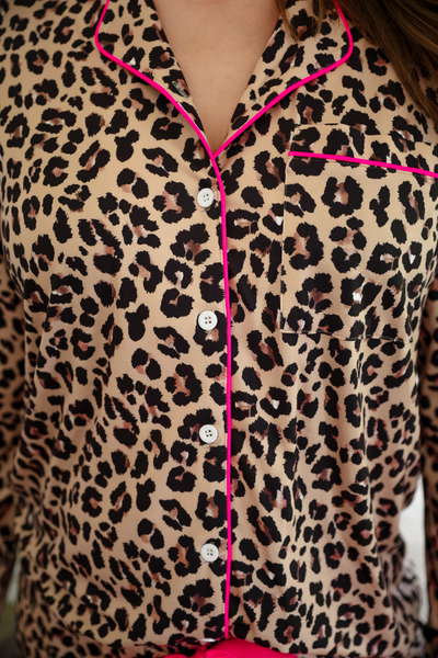 Leopard Ruffle Pajamas