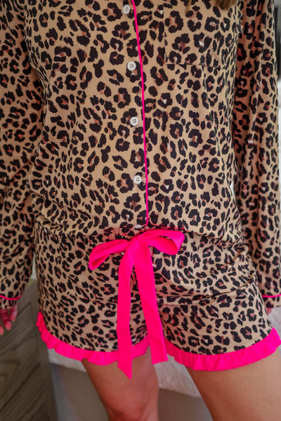 Leopard Ruffle Pajamas