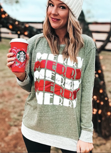 Merry Glitter Terry Pullover