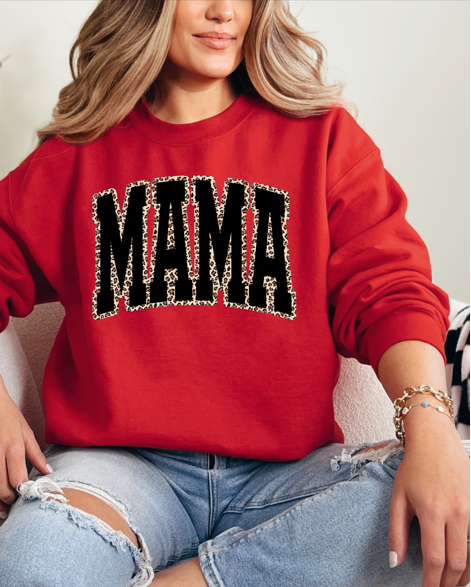 Leopard Outline Varsity Custom DTF Sweatshirt