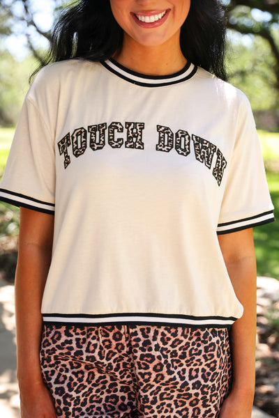 Touch Down Leopard Top *Preorder