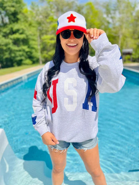 USA Glitter Sweatshirt