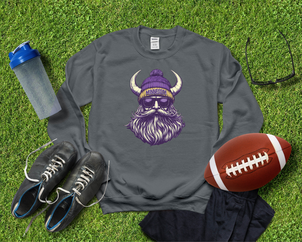 Vintage Vikings Football Graphic Crew