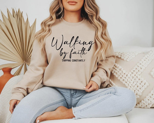 Walking By Faith Graphic Sweatshirt
