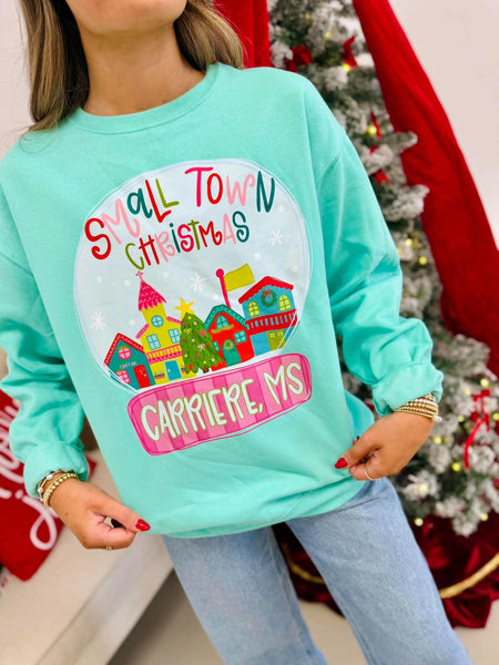 Small Town Christmas Snow Globe DTF CMAS82 Graphic