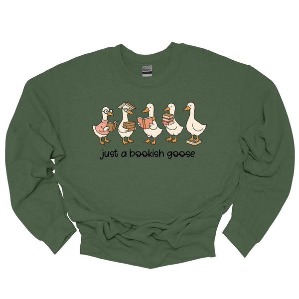 Just A Bookish Goose Graphic Sweatshirt