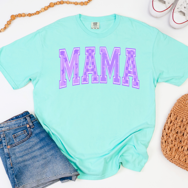 Mama Checkered Graphic Tee