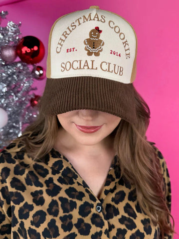 Christmas Cookie Social Club Corduroy Hat