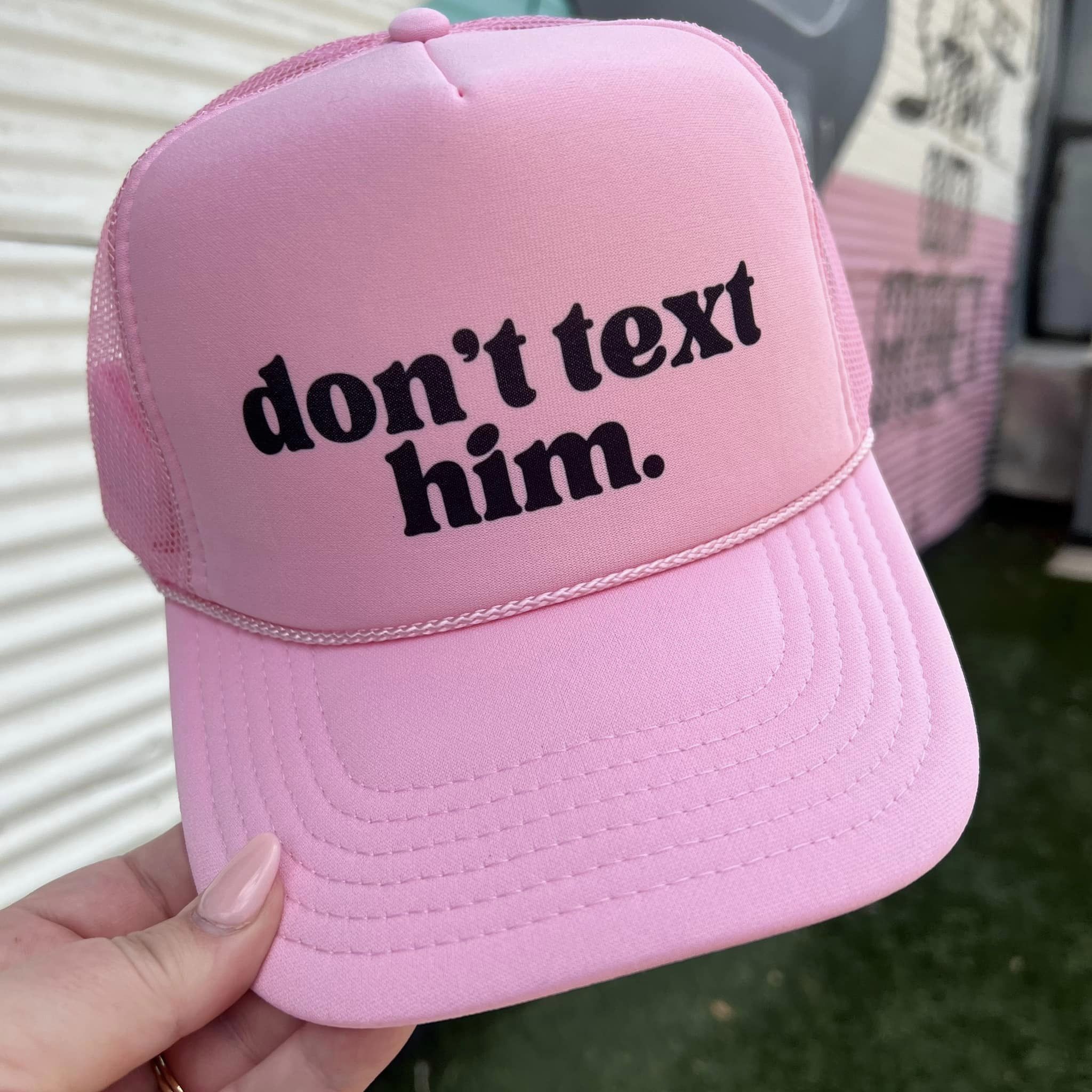 don\'t text him baseball cap, new condition Don T Talk to Me Hat - Etsy main image 3