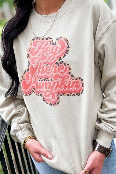 Hey There Pumpkin Leopard Retro Sweatshirt