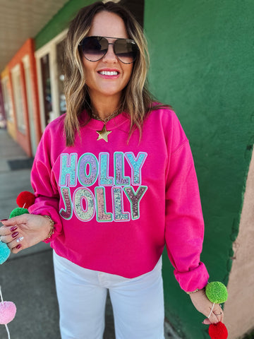 Sequin Holly Jolly Sweatshirt