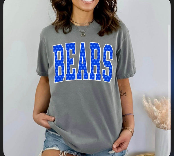 Custom Bold Varsity Font Polka Dot DTF Top