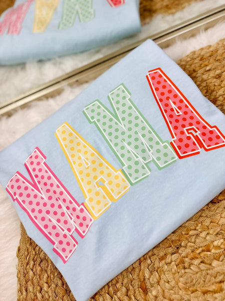 Amen Pastel Polka Dot DTF Tee