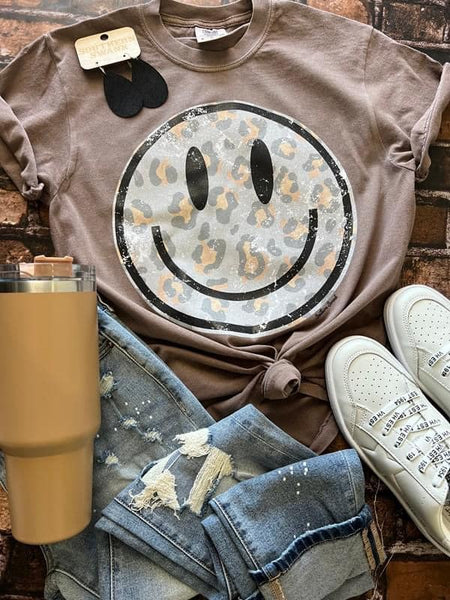 Mocha Happy Face Tee