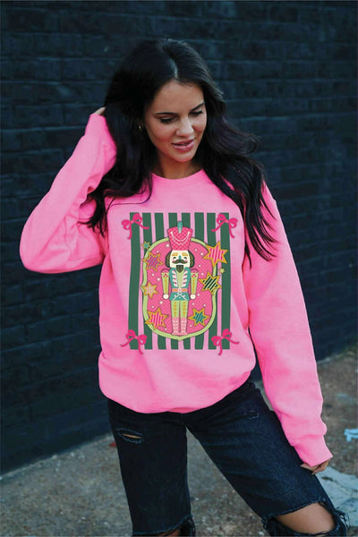 Hot Pink Nutcracker Sweatshirt