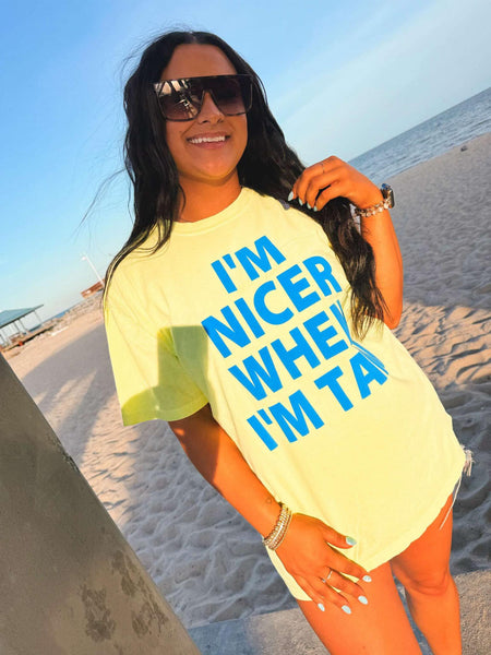 Nicer When Tan Puff Ink Tee