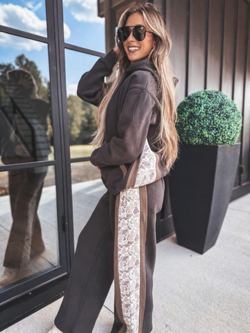 Camo Charcoal Hoodie Pant Set *Preorder