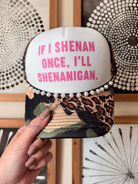 Shenanigan Leopard Camo Trucker