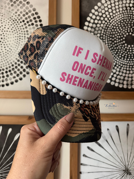Shenanigan Leopard Camo Trucker