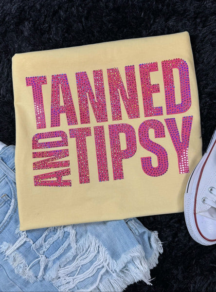 Tanned and Tipsy Spangle Tank